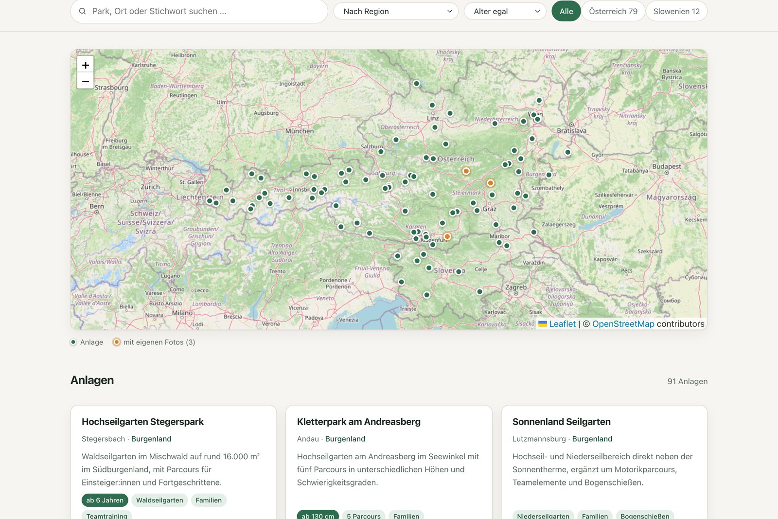 kletterparcours.at: Ein Portal für alle Kletterparks in Österreich und Slowenien